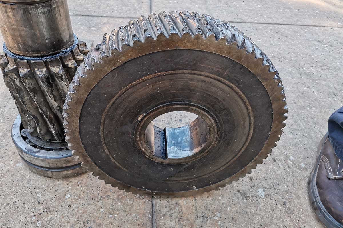 Inspección en sitio Engrane